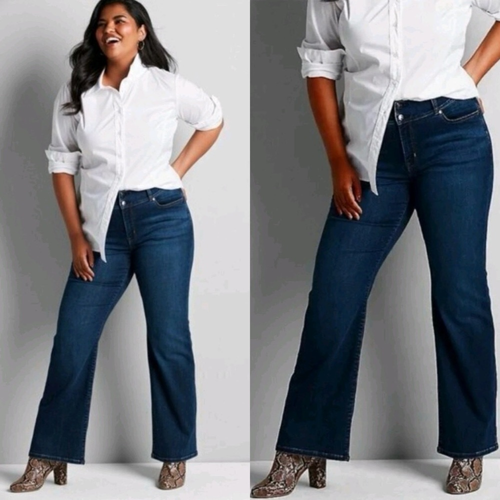 Lane Bryant  High Rise Essential Stretch Boot Dark Denim Jeans Plus Size 26 #283